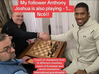 Chess, boxing, top, champion,coach, Joshua, grandmaster iuri Shkuro,