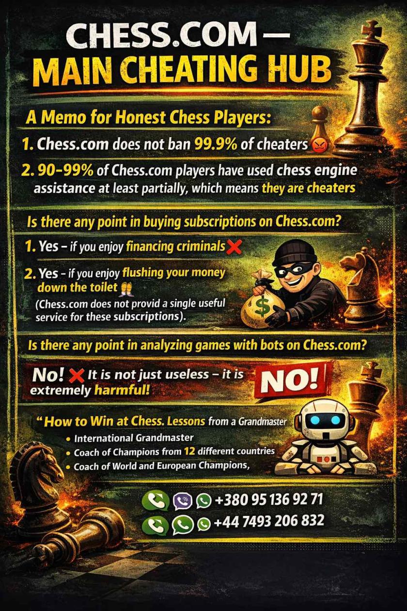 Chess,grandmaster iuri Shkuro, cheating,cheater,chess.com,chess tips, how to win at chess,