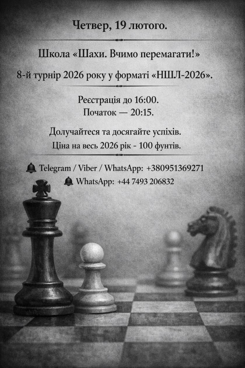 шахи онлайн, шахи вчимо перемагати, шахи для дітей, шахи для дорослих, турніри онлайн,